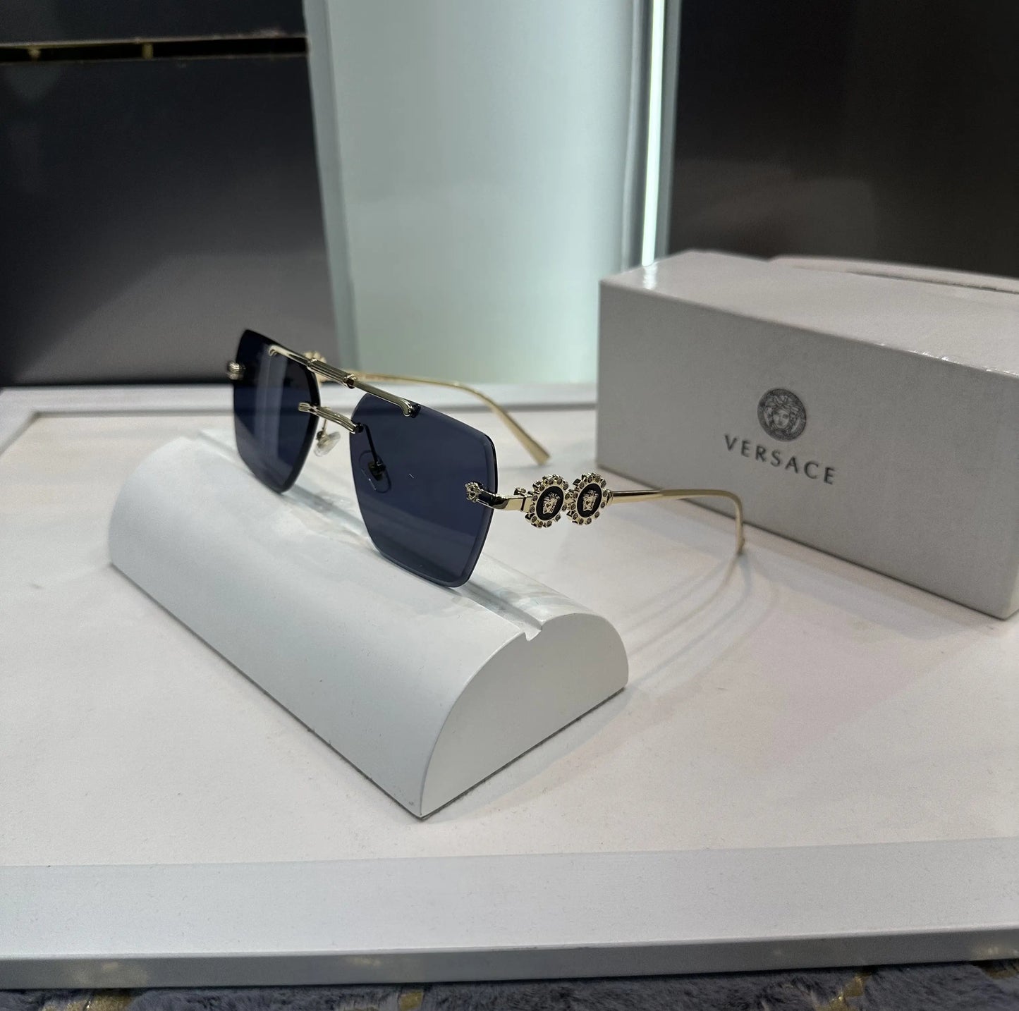 Versac e Gold Black Metal Premium Shades 3095