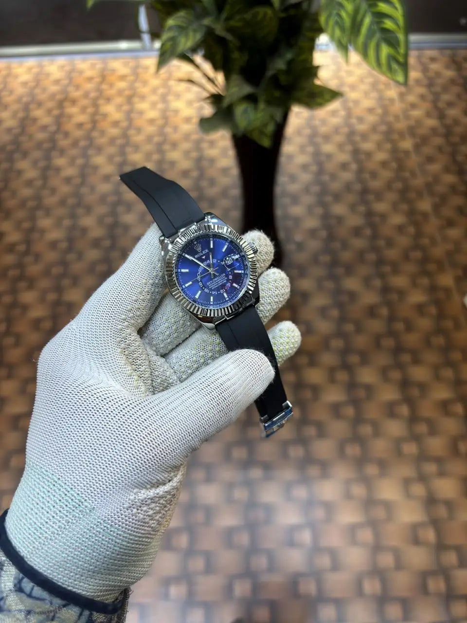 Rolex Sky-Dweller  Oysterflex strap.