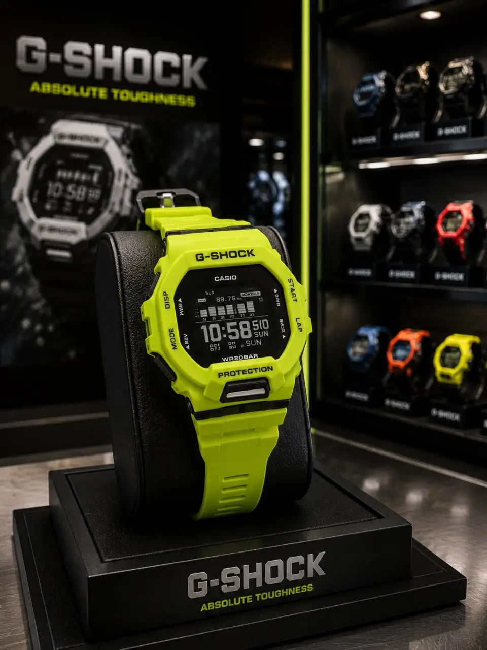 Casio G-Shock GBD-200-9DR Digital Dial Lime Green