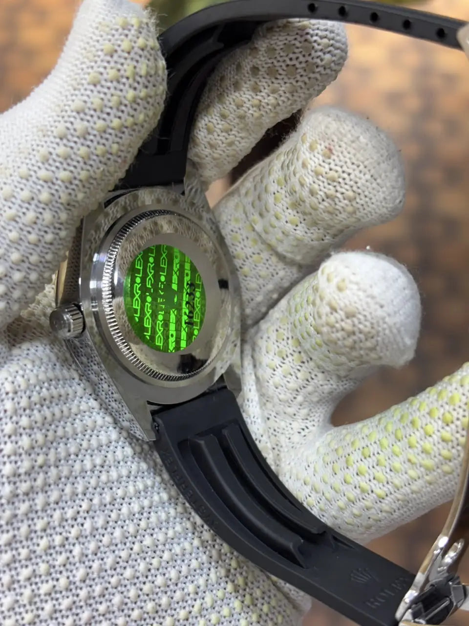 Rolex Sky-Dweller Oysterflex strap.