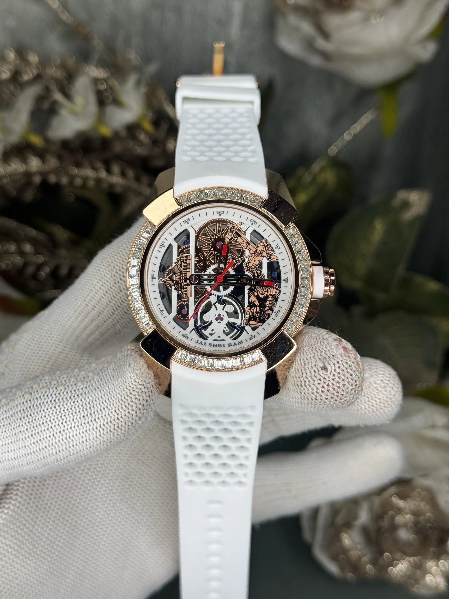 Jacob&Co. Ram Copper White Diamond Premium Quartz Watch