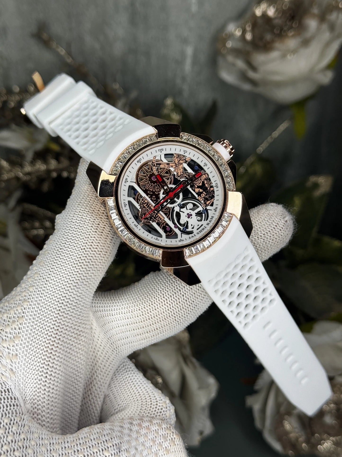 Jacob&Co. Ram Copper White Diamond Premium Quartz Watch