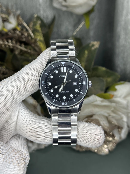 Citizen NJ0191 Silver Black Premium Quartz Watch