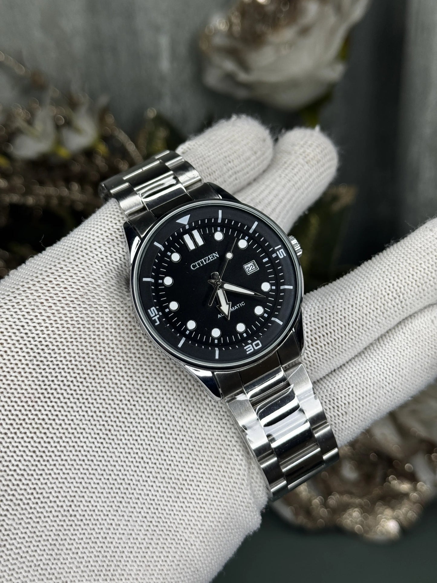 Citizen NJ0191 Silver Black Premium Quartz Watch