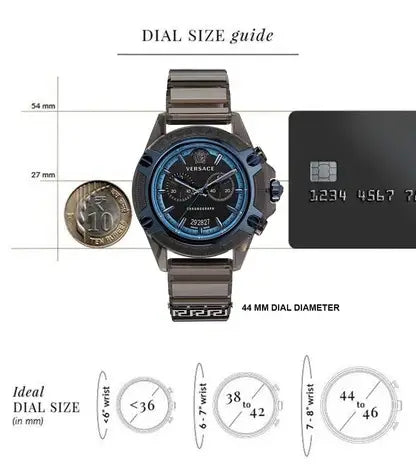 Versace VEZ700622 Icon Active Chronograph Unisex Watch Authentic Store Quality 