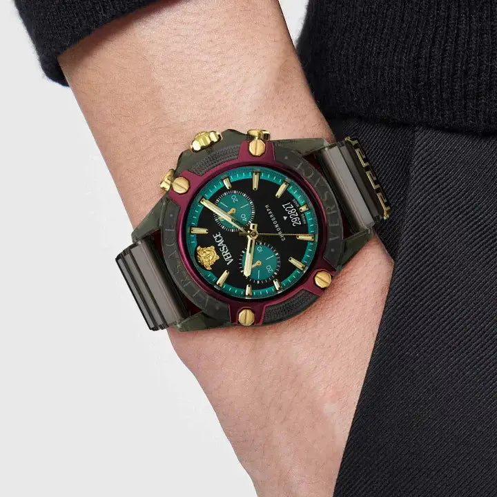 Versace VE8P00224 Icon Active Chronograph Unisex Watch Authentic Store Quality