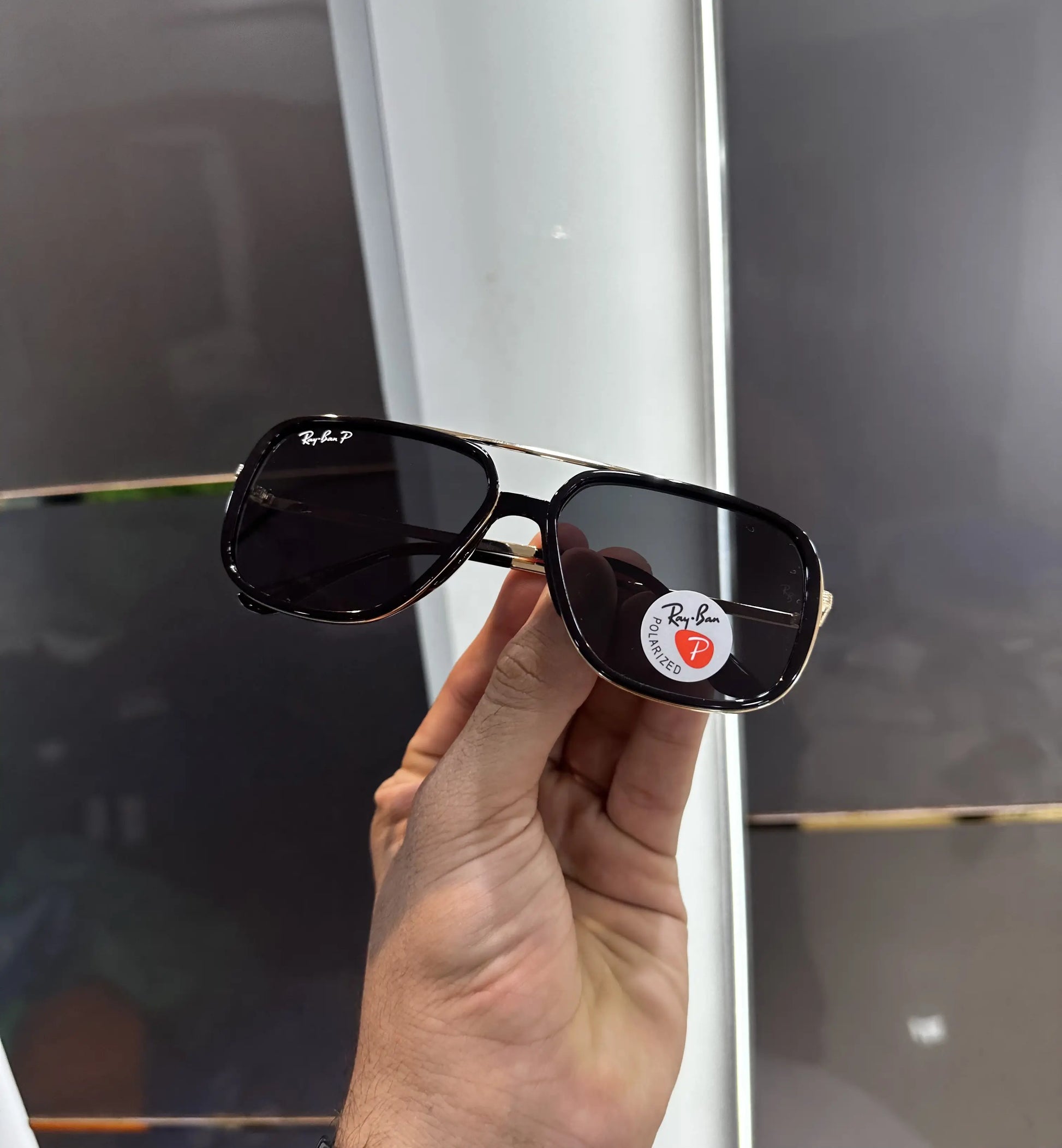 RayBan Gold Black Metal Premium Shades 6523