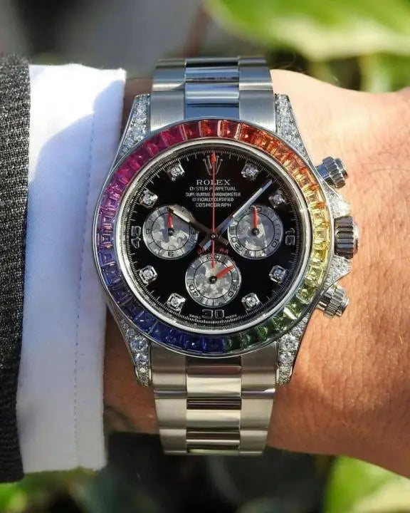 Rolex Oyster Perpetual Rainbow Silver