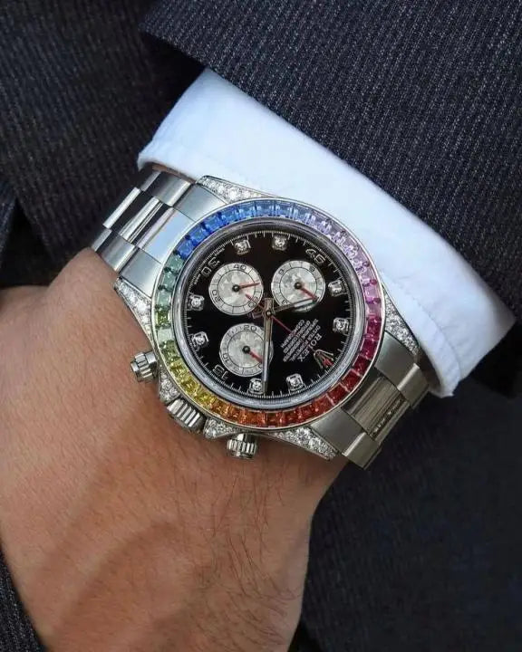 Rolex Oyster Perpetual Rainbow Silver