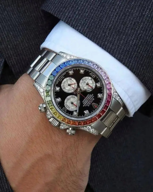 Rolex Oyster Perpetual Rainbow Silver