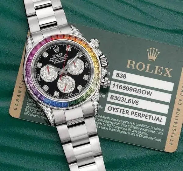Rolex Oyster Perpetual Rainbow Silver