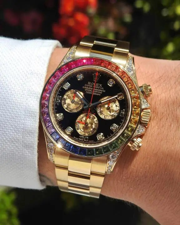 Rolex Oyster Perpetual Rainbow Gold
