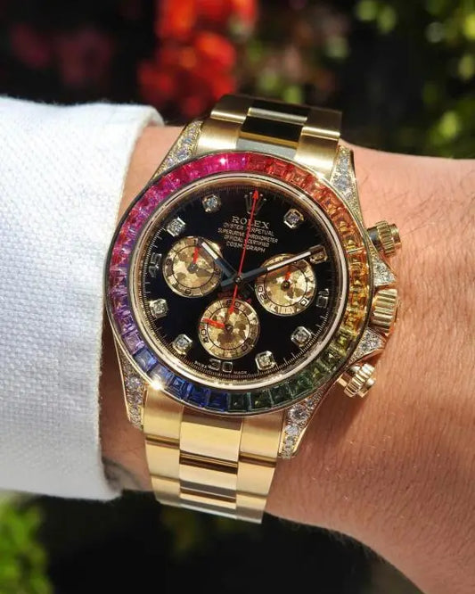 Rolex Oyster Perpetual Rainbow Gold