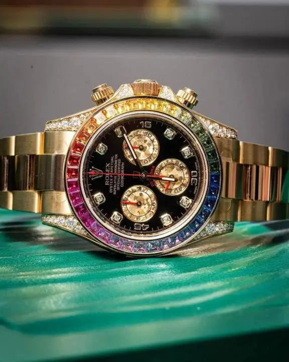 Rolex Oyster Perpetual Rainbow Gold