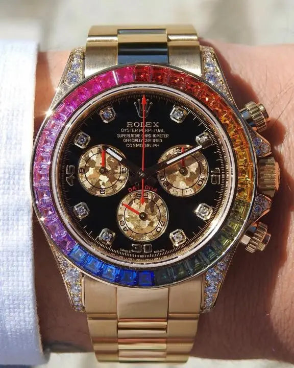 Rolex Oyster Perpetual Rainbow Gold