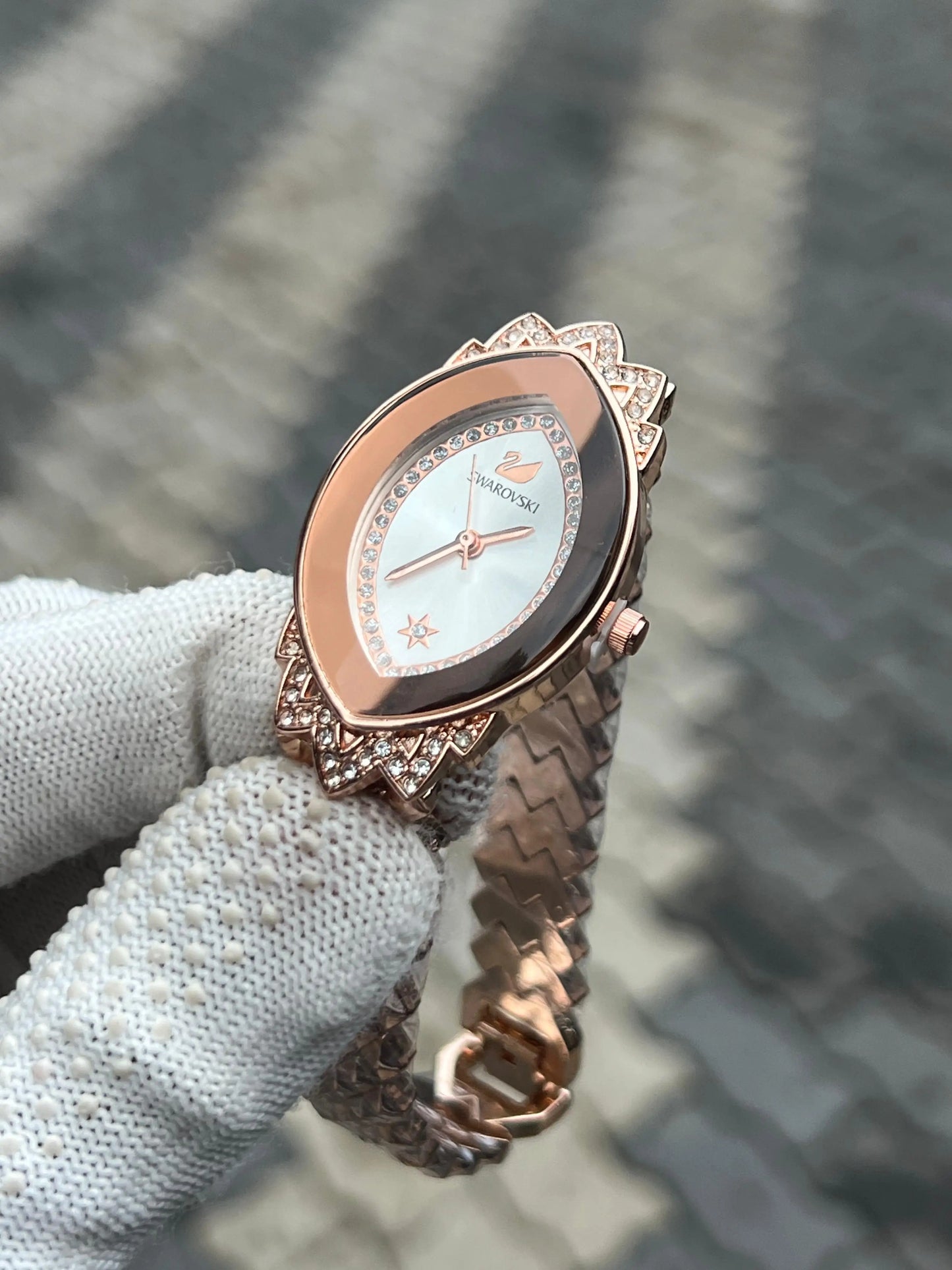 Swarovski Rose Gold White 