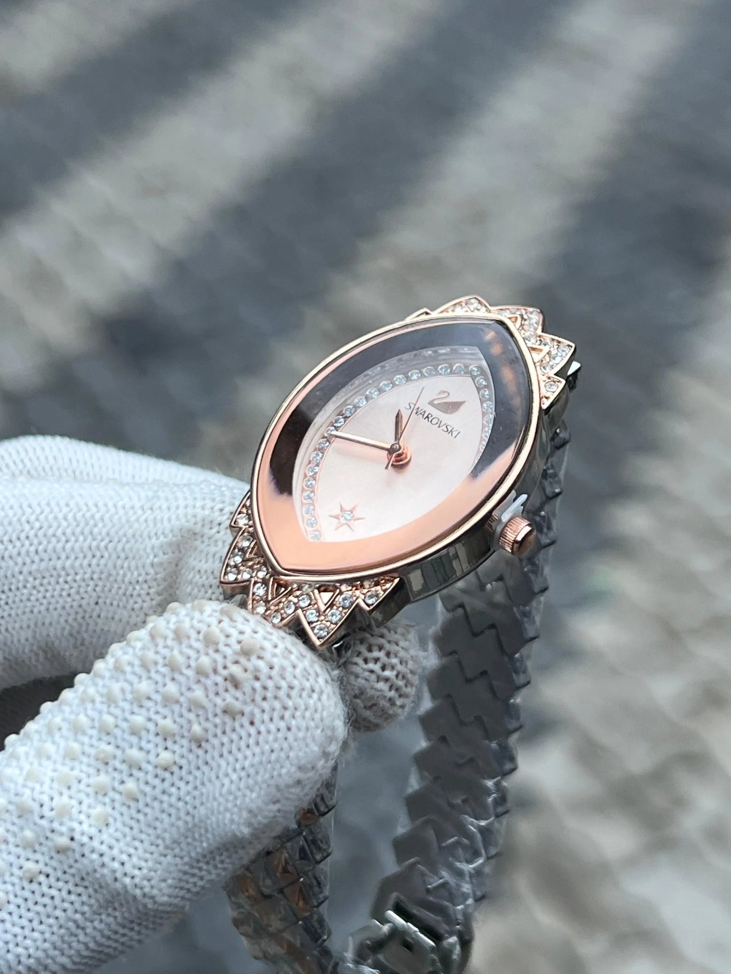 Swarovski Rose Gold White 