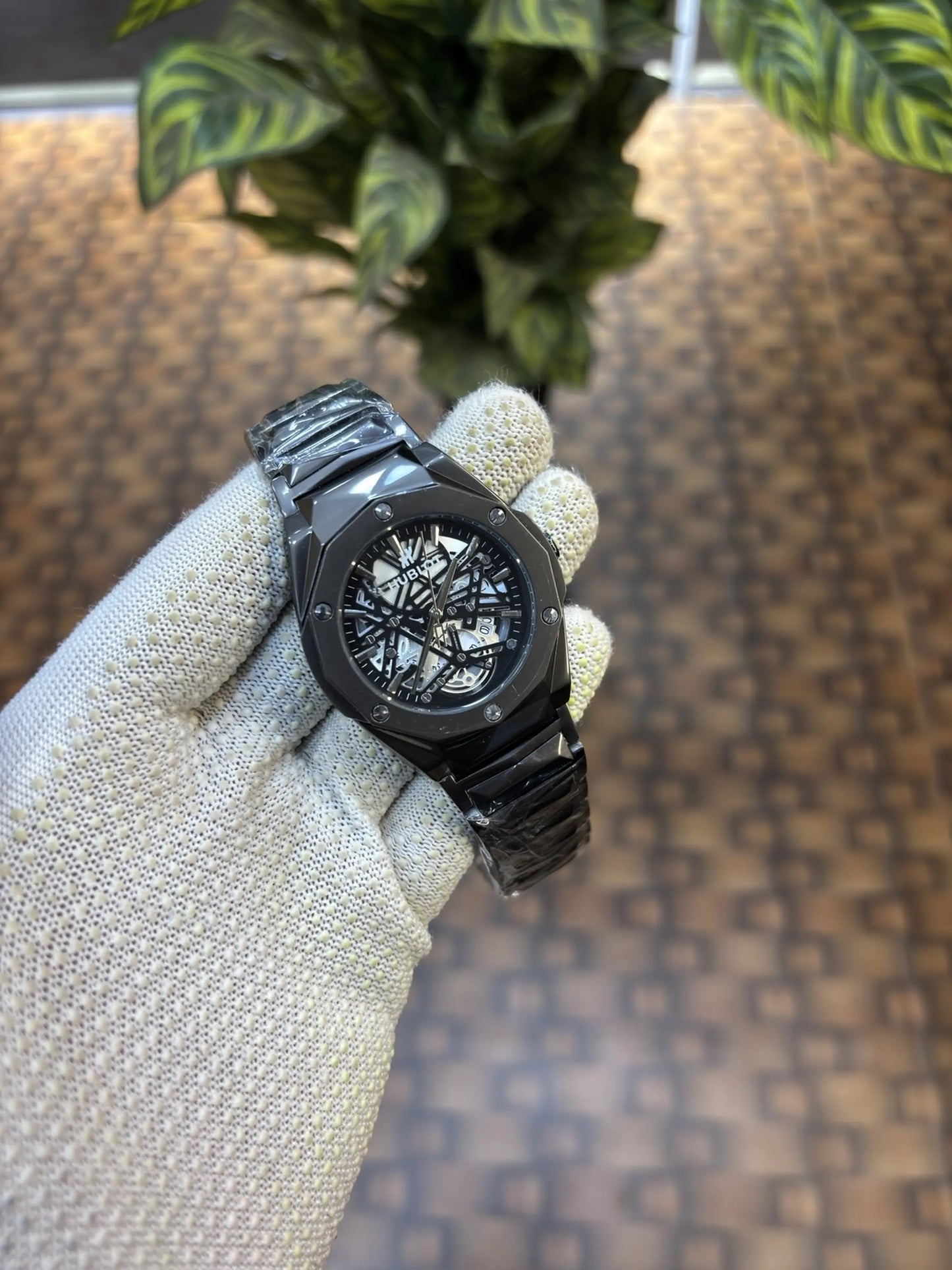 Hublot Big Bang Aero Bang full black Skeleton Dial Watch Quartz