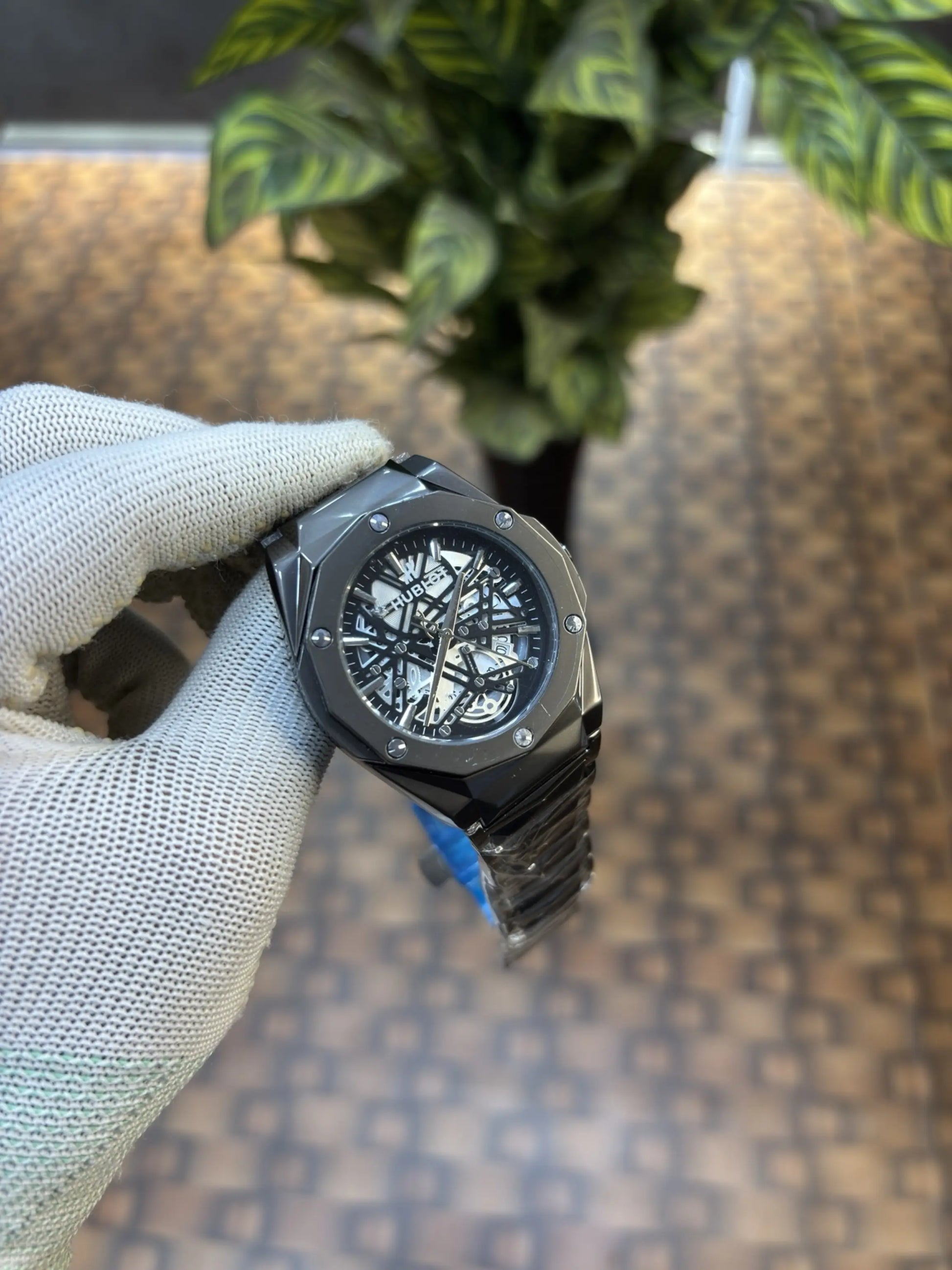 Hublot Big Bang Aero Bang full black Skeleton Dial Watch Quartz