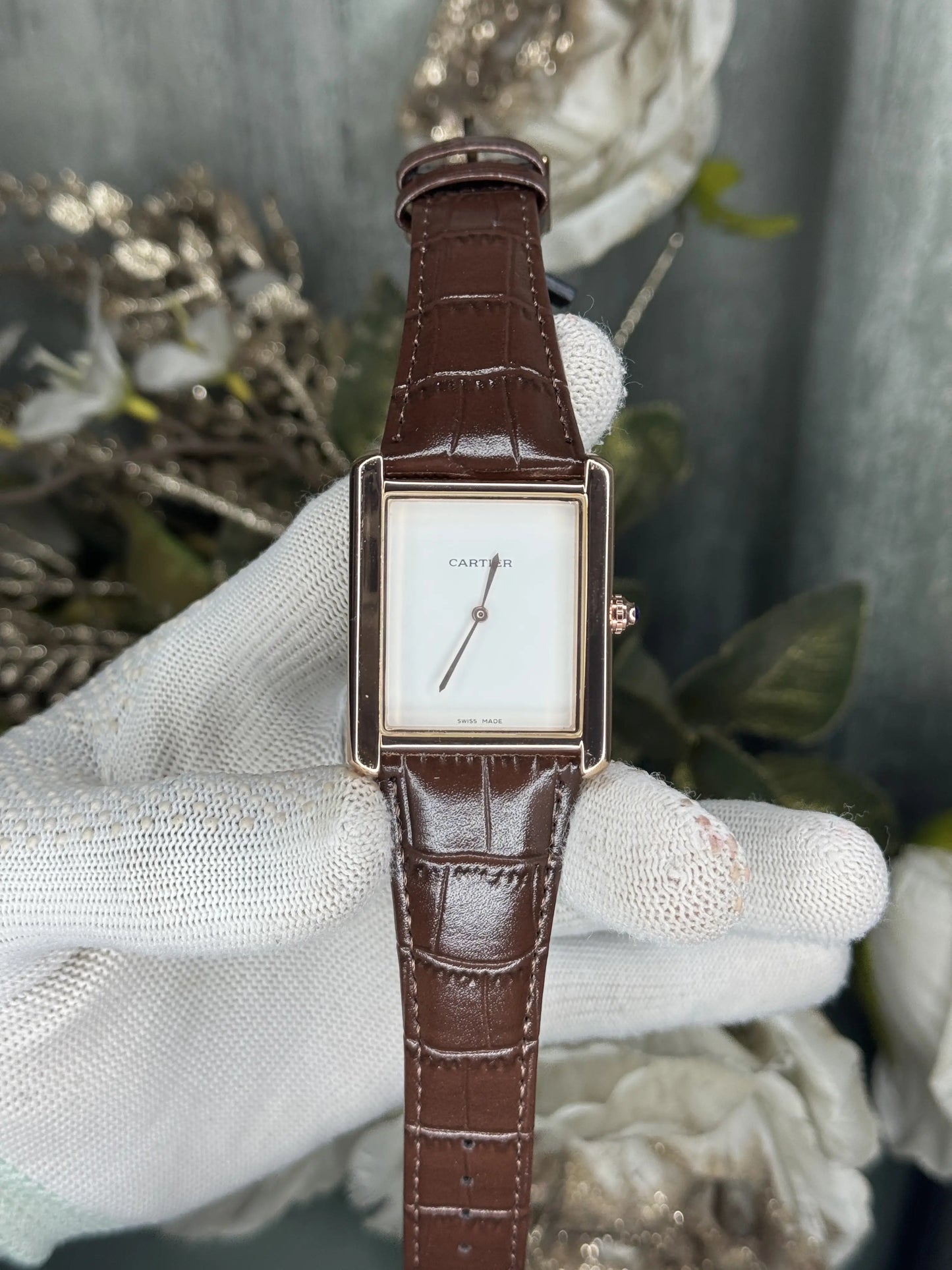 Cartie r Tank Louis Brown White Premium Watch