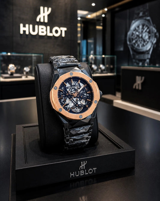 Hublot Big Bang Aero Bang full black Skeleton Dial Watch Quartz
