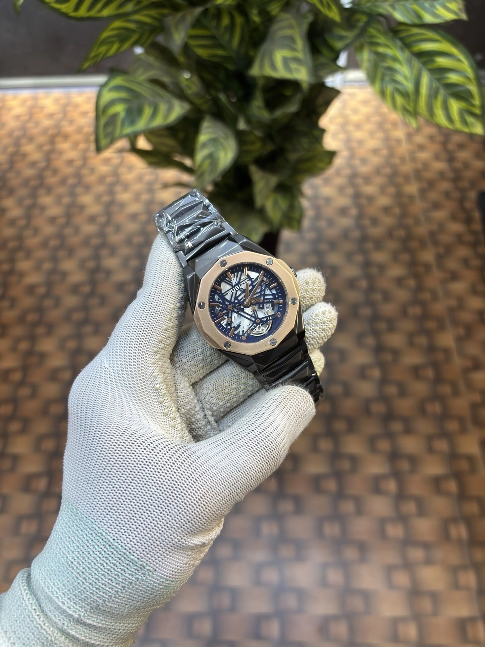 Hublot Big Bang Aero Bang full black Skeleton Dial Watch Quartz