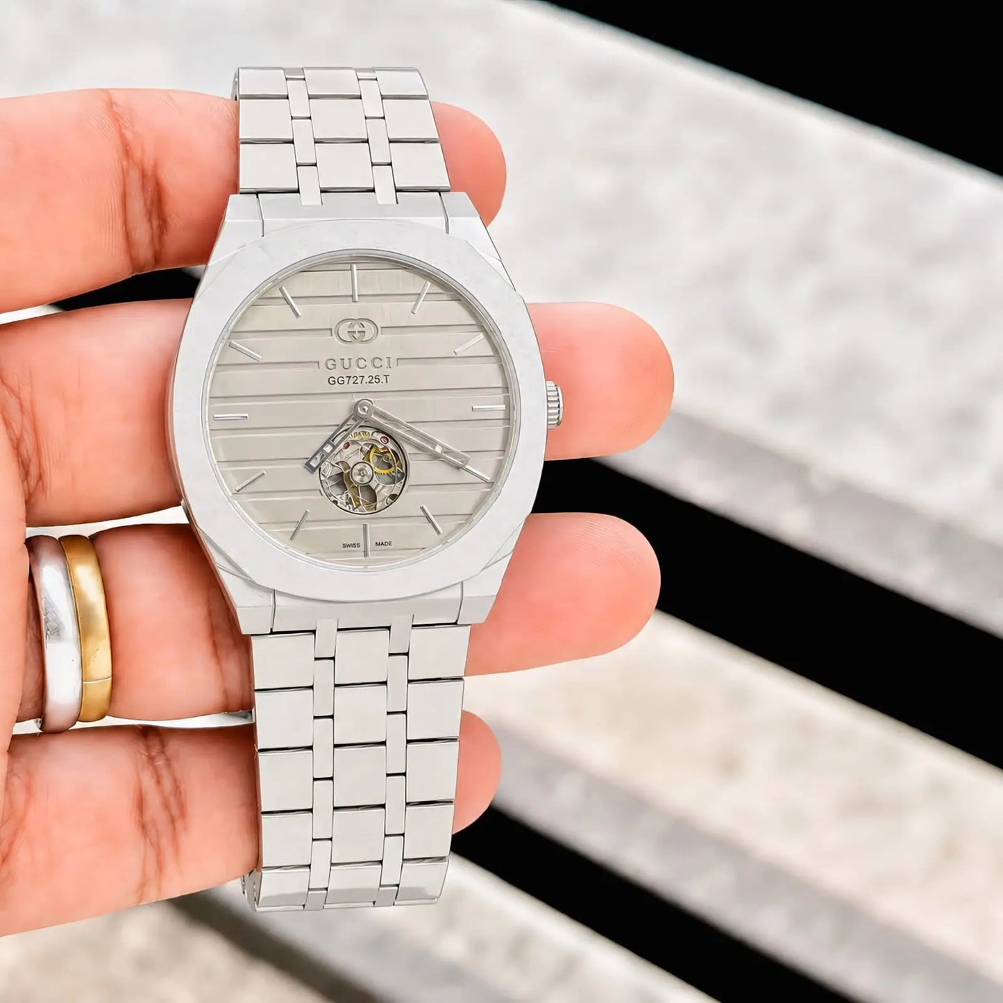 Gucci Tourbillon Automatic Silver Grey 