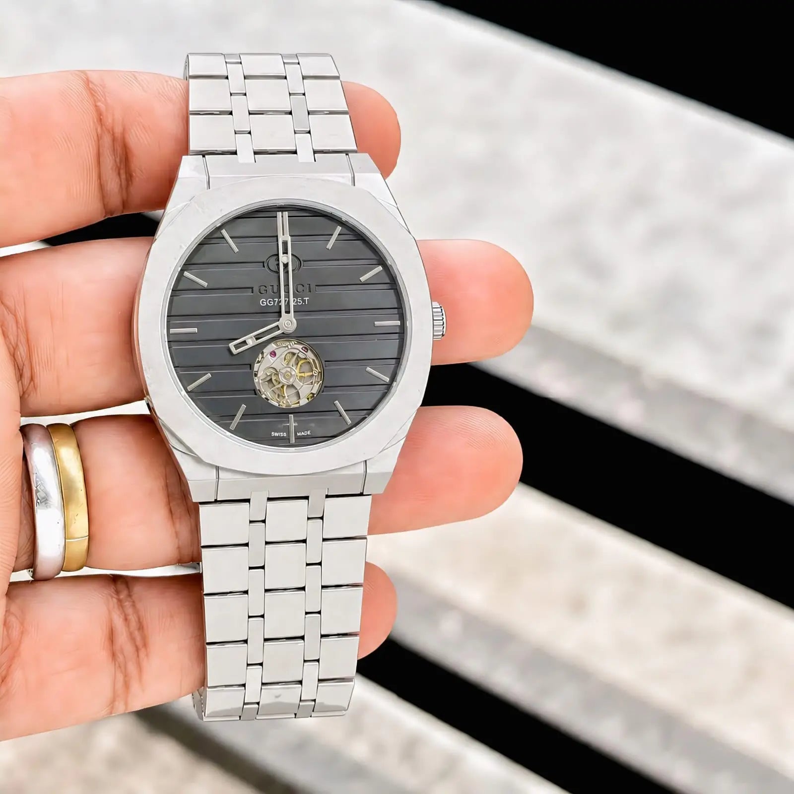 Gucci Tourbillon Automatic Silver Black