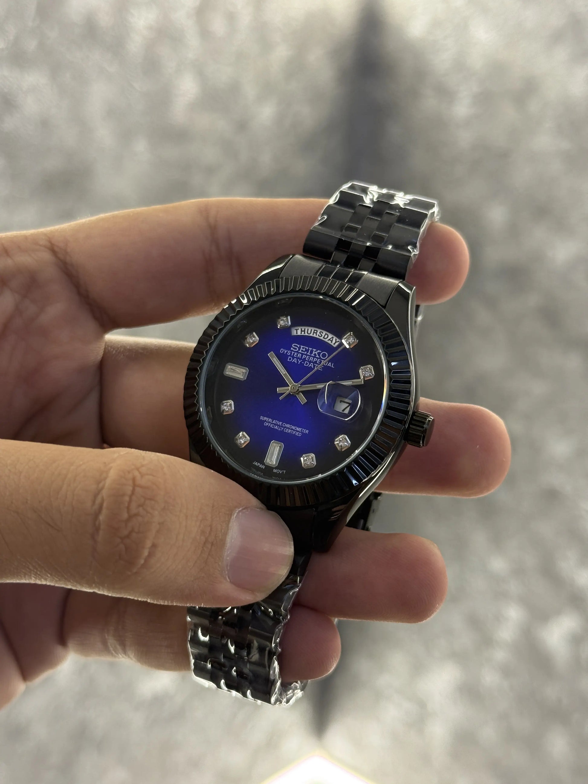 Seiko Mod Day Date Black