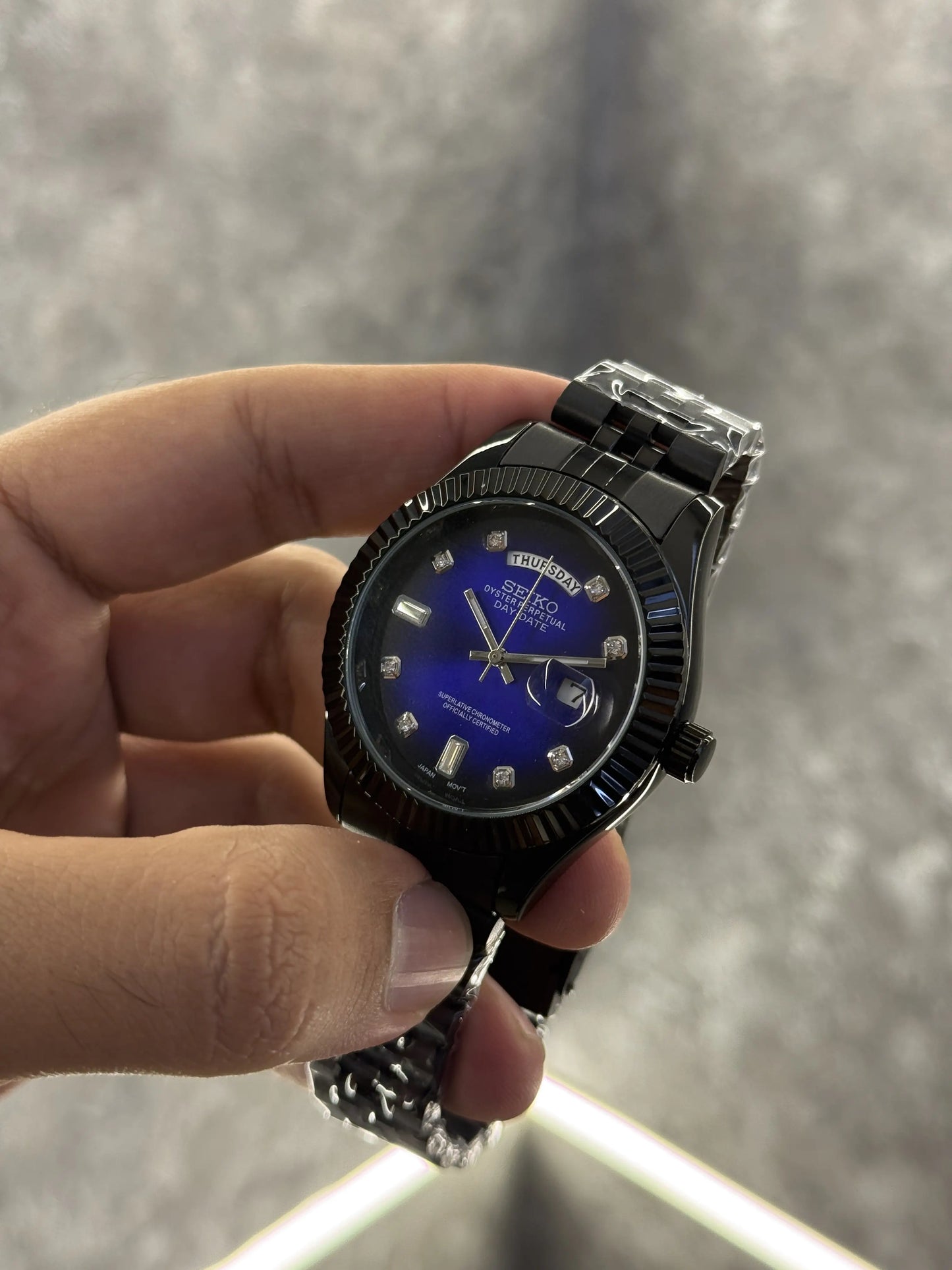 Seiko Mod Day Date Black